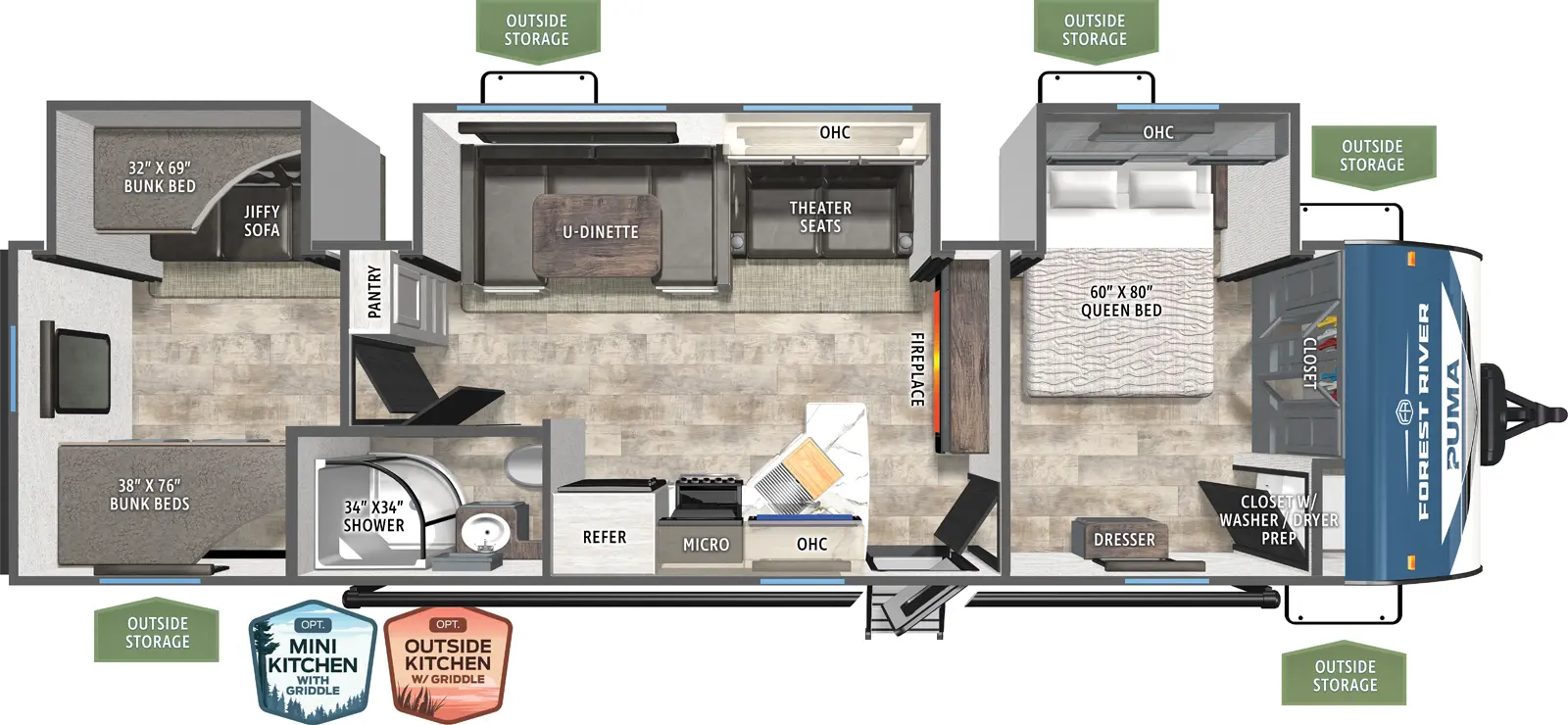 Puma 32RBFQ Floorplan